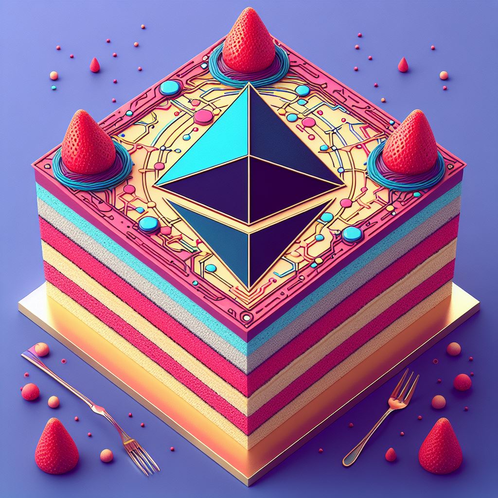 Ethereum on strawberry cake!