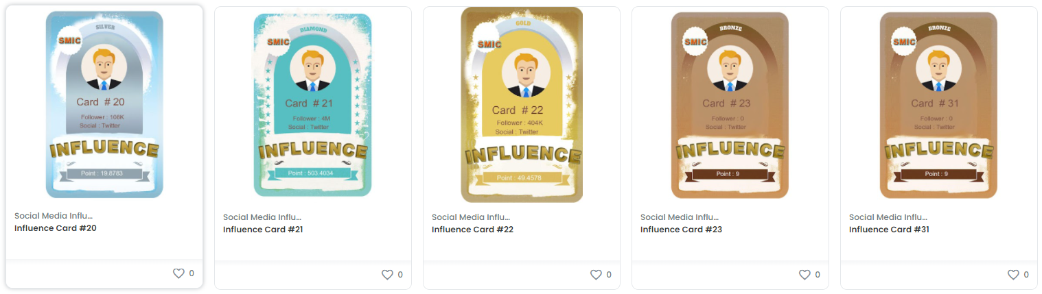 Social Media Influence Card